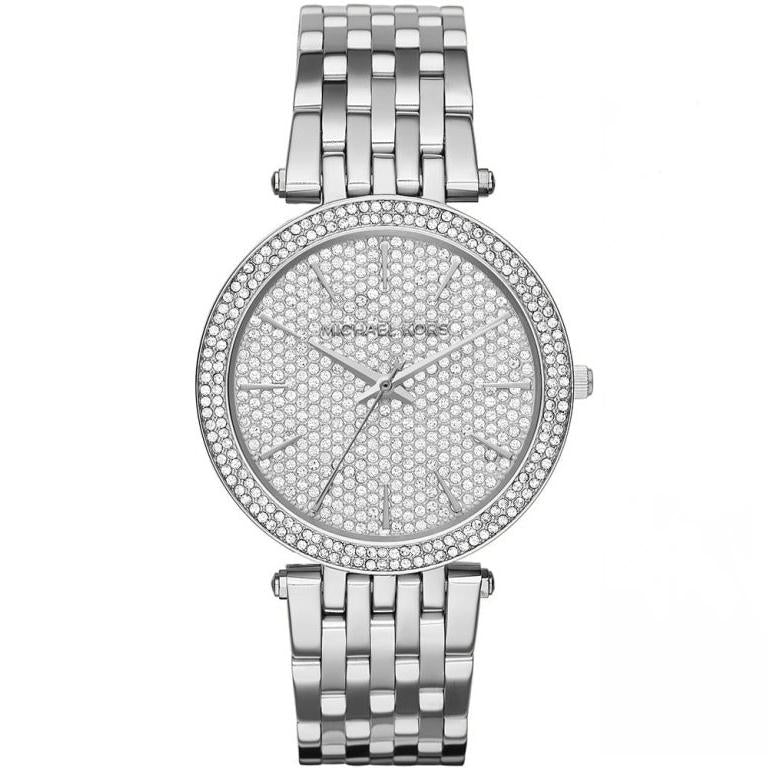 Michael Kors Ladies Darci Silver Diamonte Watch - MK3437